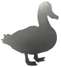 Silhouette Duck Waterfowl Shape .075" Thickness Steel Flat Solid Metal MC1485