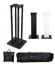 Rockville RTP82B 8 ft Adjustable Black Totem Moving Head Light Stand Scrim Bag