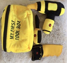 My First Tool Box Set Plush Tools with Sound Yellow Black makes Tool Noises