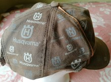 Vintage 90s Husqvarna Logo Snapback Trucker Hat Cap Orange