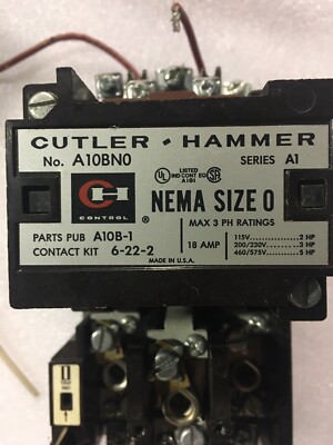 EATON CORPORATION CUTLER HAMMER A10BNO NEMA SIZE 0 SER. A1 | eBay