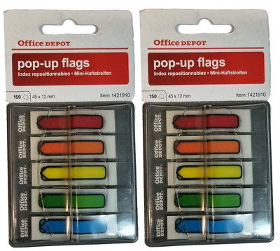 Index Tabs Pop-Up Flaggen bunt Lesezeichen 45 x 12 mm 1421910 Menge 300