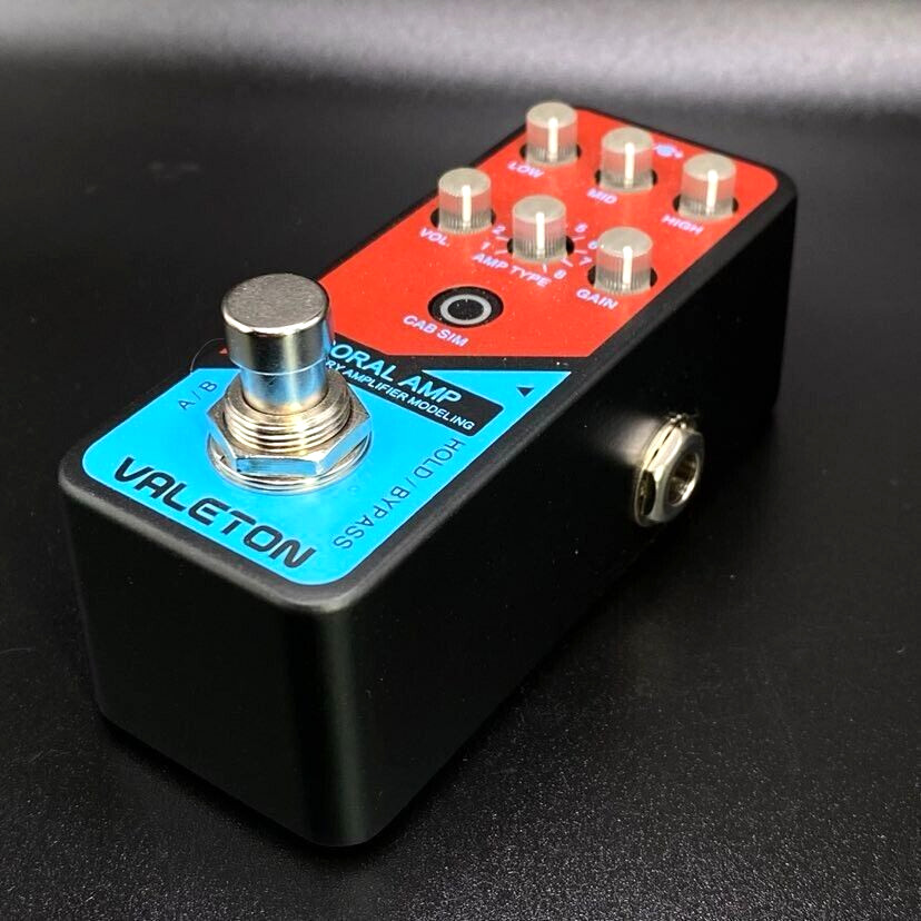 Valeton Coral Amp Amplifier Modeling Mini Preamp Guitar Effects Pedal with Box
