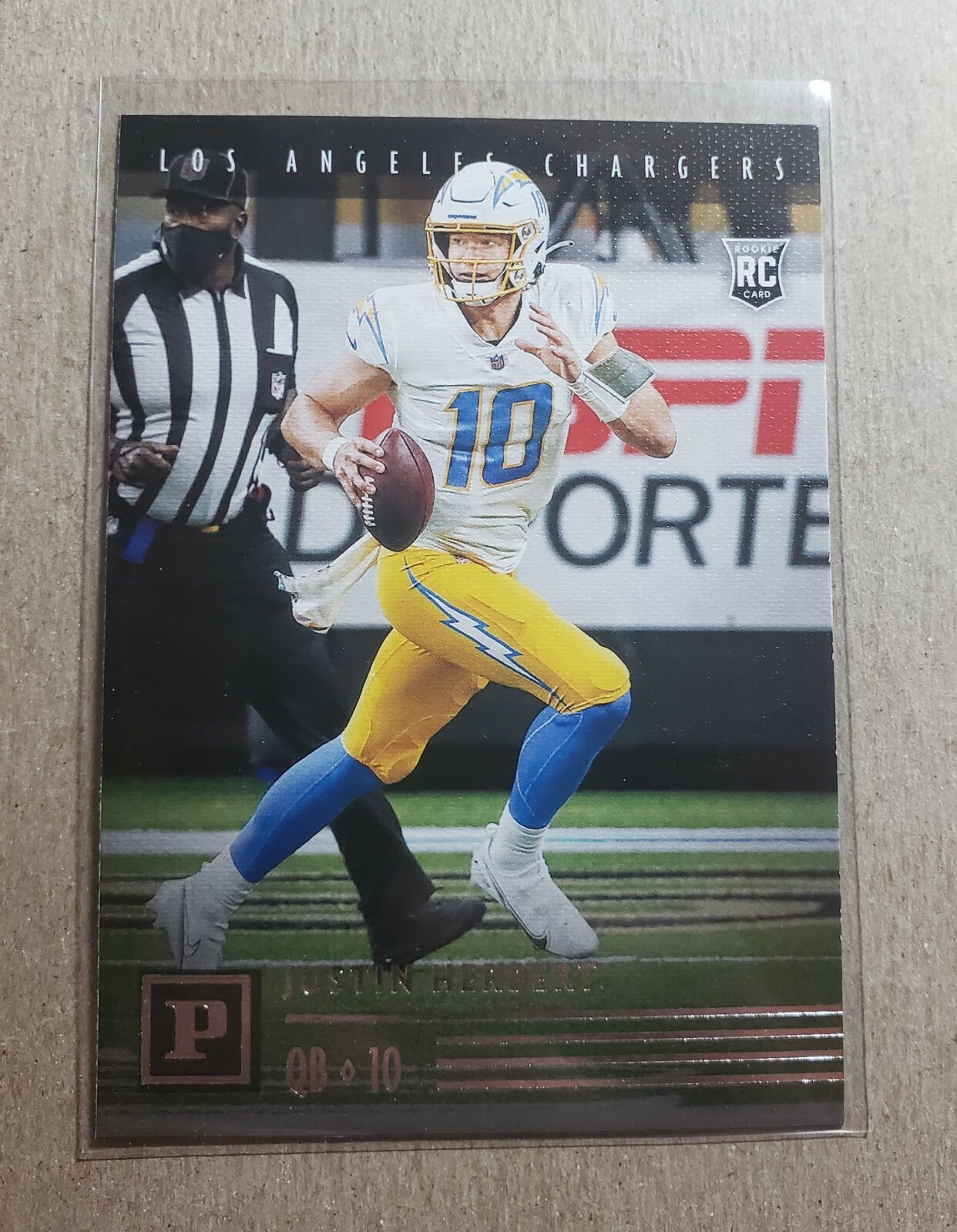 2020 Panini Chronicles Panini Justin Herbert Rookie #PA-3 Chargers RC