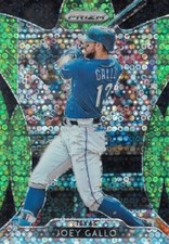 JOEY GALLO /199 PRIZM LIME GREEN DONUT CIRCLES REFRACTOR RANGERS #19 2019 PANINI