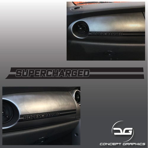 2x R53 Supercharged Mini Cooper S, JCW, GP Dashboard Vinyl Decal Sticker Graphic - 第 1/6 張圖片