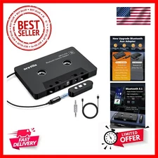 Car Audio Cassette to Aux Adapter, 5.1 Bluetooth Receiver Kit for Cassette to...