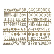 Felt Letter Board Letters Numbers Symbols 3/4 Inch Bronze Alphabet Changeable