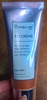 The Crème Shop CC Crème Full Coverage Age Defense SPF 30 Tan 160 1.69 oz
