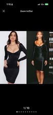 NWOT House of cb Grazia long sleeve Satin Corset Dress size small