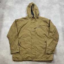 Columbia Rain Jacket Mens XL Omni-Tech Hiking Outdoor Coat, Brown