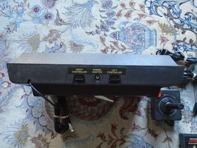 Atari 2600 Woodgrain 6-Switch console w/ Superman game, two joysticks TESTED!