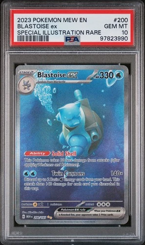 Blastoise EX 200/165 SV Scarlet Violet 151 PSA 10 GEM MINT Pokemon SIR English