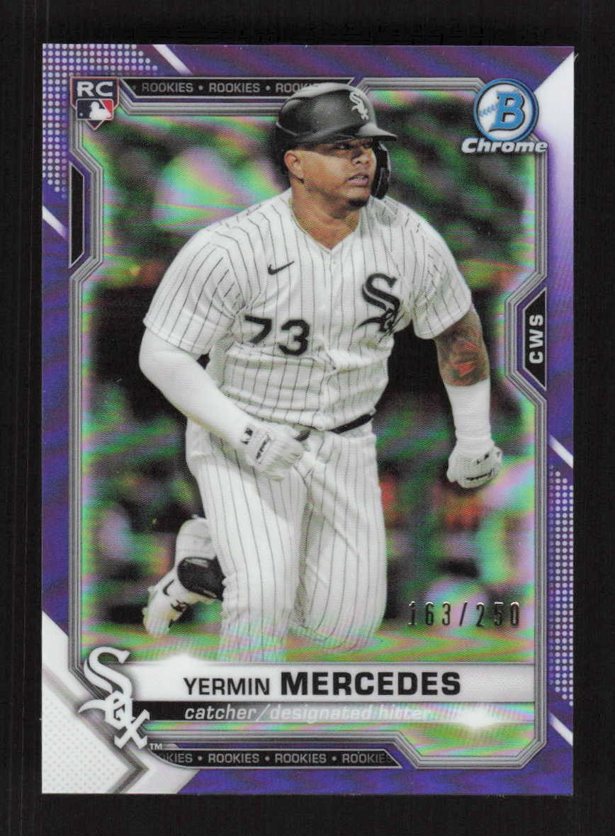 Yermin Mercedes 2021 Bowman Chrome Purple Refractor #/250 Rookie #88