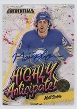 2023 Upper Deck Credentials Highly Anticipated Matthew Savoie SP Matt Auto 00em