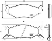 Vorderachse Brembo P 11 007 Bremsbelagsatz, Scheibenbremse FüR Chrysler,Dodge