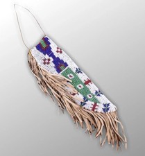 Sioux Knife Cover Indian Beaded Native American Leather Vintage Knife Sheath
