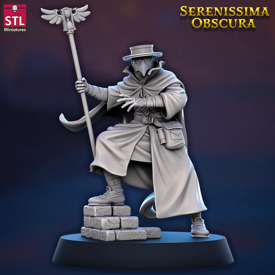 Serenissima Obscura The Plague Doctor - STL Miniatures 3D printed Mini