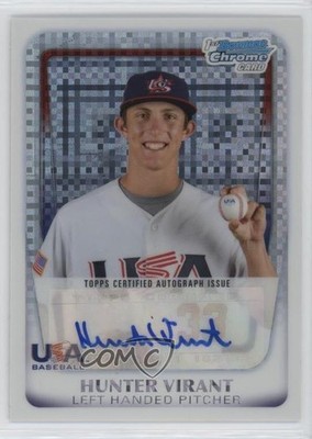 2011 Bowman Chrome X-Fractor 38/299 Hunter Virant #18U-24 Auto t2b
