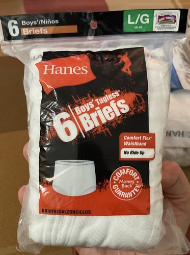 New Lot of 2 Hanes Comfort Soft/Flex Tagless Briefs 12 pairs Size: L 14 16 - Picture 3 of 6