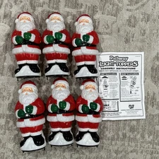 Vtg 1995 Empire Blow Mold Santa Pathway Light Topper 10” Set 6 General Foam TORO