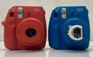 Fujifilm Instax Mini 8 and Mini 9 Instant Film Camera 2 Piece Lot Red Blue