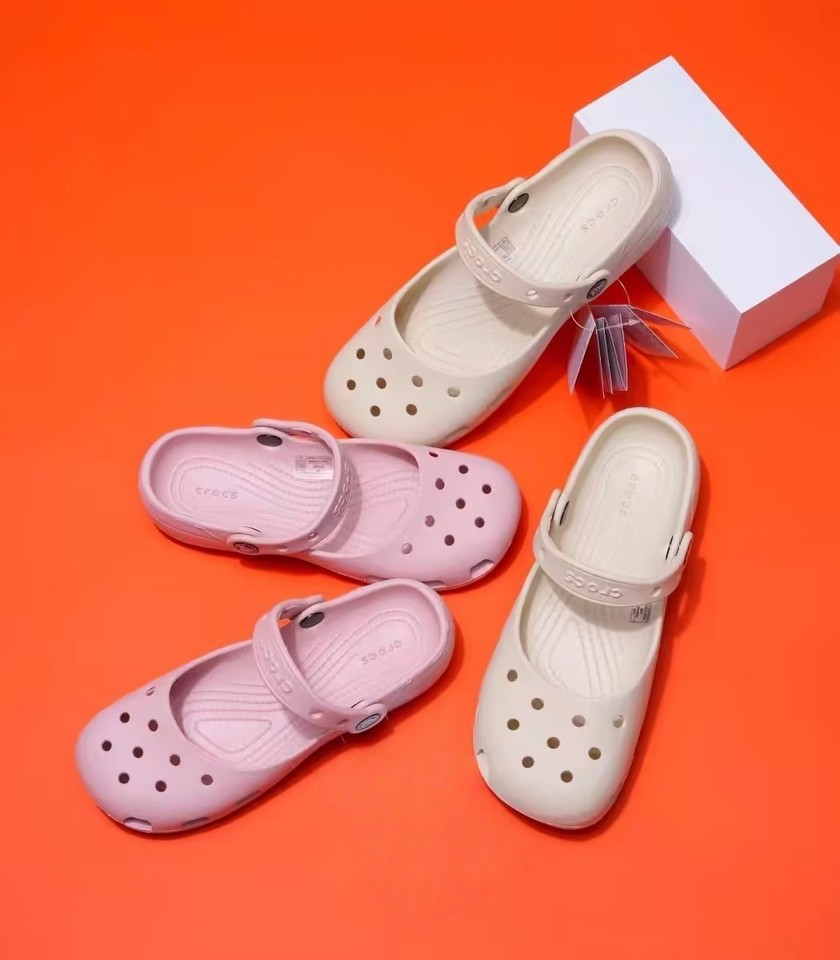 Womens Crocc Classic Leopard Print Ballet Flat Clog-Choose Color
