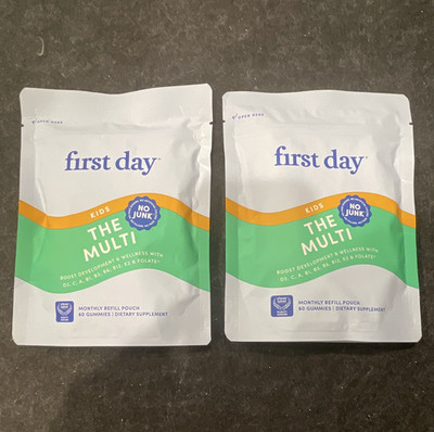 first day Kids Multi Multivitamin Gummies Berry 60ct Refill Pouch Non-GMO - QTY2