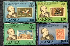 UGANDA  STAMPS  -- 1979 COMMEMORATIVES --  CENTENARY DEATH OF SIR ROLAND HILL