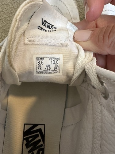 Vans White High Top Skateboard Sneaker Unisex, Größe 8,5/10, UK 7,5/EUR41 - Bild 3 von 5