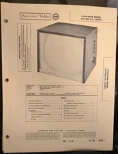 Original 1956 SAMS PHOTOFACT 336-7 Hyde Park Model 24T7OM TV