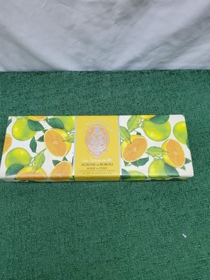 La Florentina Agrumi di Boboli Citrus Sculpted Soap Sealed 3x115G Made in Italy