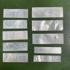 10 Chinese Carved Mother Of Pearl Georgian Antique Gaming Tokens