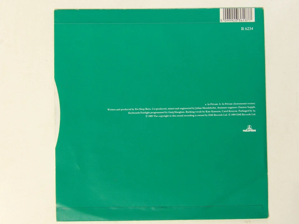 Dusty Springfield:  In Private 1989  EX+  7"  Pet Shop Boys - Image 4 of 4