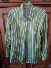 Jacoues Britt Bluse grün /weiß 48