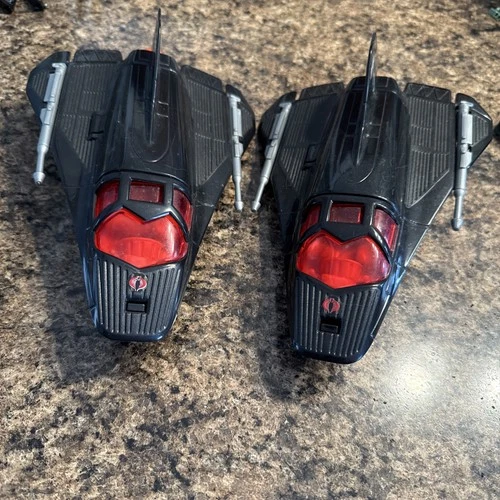2 GI Joe Night Raven Recon Drone Jet Plane Vintage 1986 G.I. ARAH