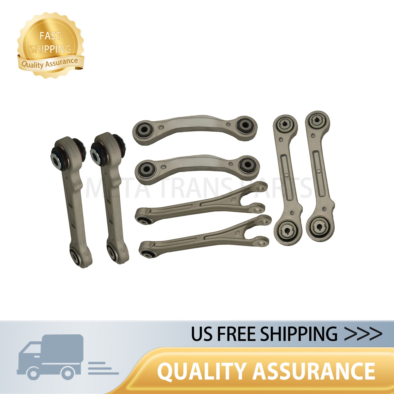 8PCS Fits 2017+ Maserati Levante Rear Suspension Control Arm Kit US