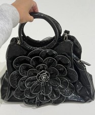 Black Y2K Flower Handbag, Women?s Vintage Handbag, Bag, Y2K Bag