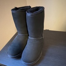 UGG Australia Classic Mid-Calf Gray Suede Shearling Lined Pull-On Boots size 6