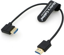25CM Straight to Right Angle 8K 2.1 HDMI Cable for Atomos Ninja V Z CAM Sony FS5