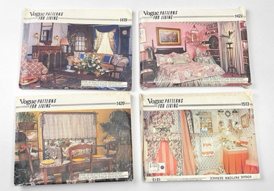 VOGUE Patterns Decor 1419 1420 1422 1513 English Cottage Grandmillennial Lot 4