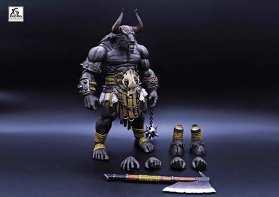 XESRAY ''Battle of Honor'' Noggle Man Black Cow Action Figure Model In Stock NEW