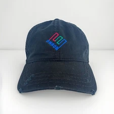 Enron Hat Black Embroidered Logo Adjustable Strap Otto Cap Dad Hat Y2K