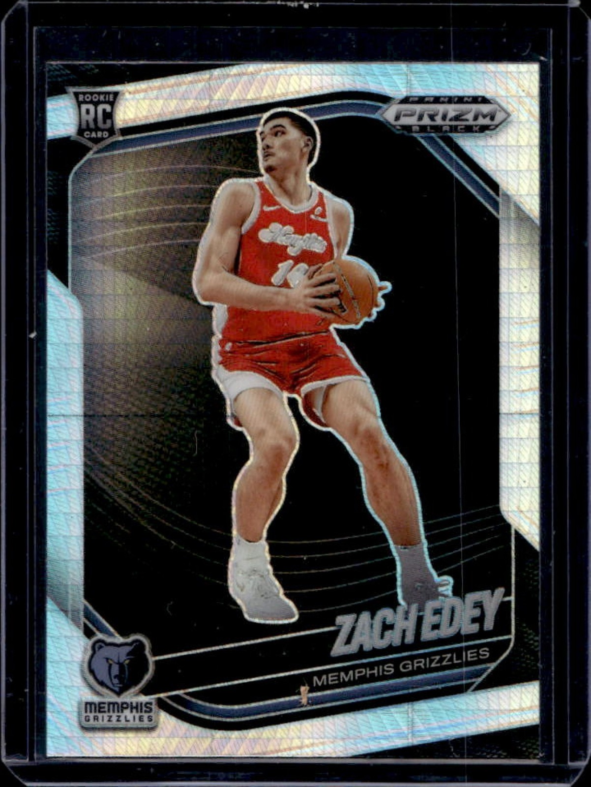 2024-25 Prizm Black Zach Edey RC Hyper Prizms Rookie #64 Grizzlies