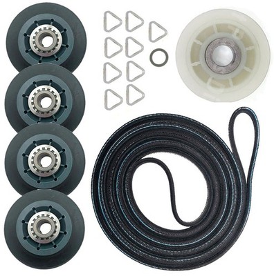 Whirlpool CEP2760KQ2 Dryer Drum Rollers Pulley Belt Kit