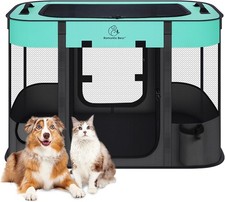 Image of Foldable Pet Playpen – Portable Dog & Cat Exercise Pen Tent (L 100 x 80 x 60cm)