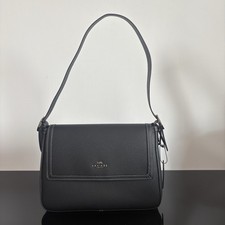 NWT CCE56 Etta 29 Flap Bag Shoulder Bag Leather Black