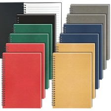 Small Spiral Notebook 12Pack, 120 Lined Pages 8.25x5.50 Inches Spiral Journal...