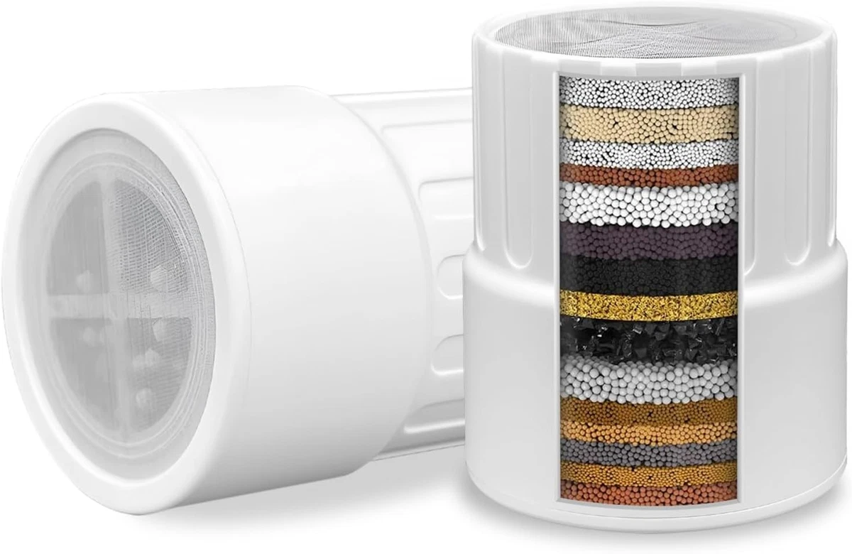 10 Repuestos De Filtro Para Cabezal De Ducha - Cartucho De PP Y Algodón, Blanco, 8x2.4 Cm, Mejora La Calidad Del Agua