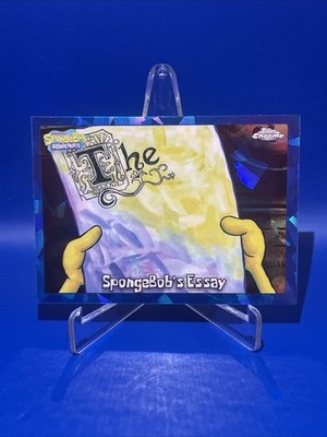 2025 SpongeBob Topps Chrome Sapphire ''SpongeBob's Essay''